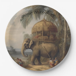 Prato De Papel Elefante de cena botânica vítrea personalizável