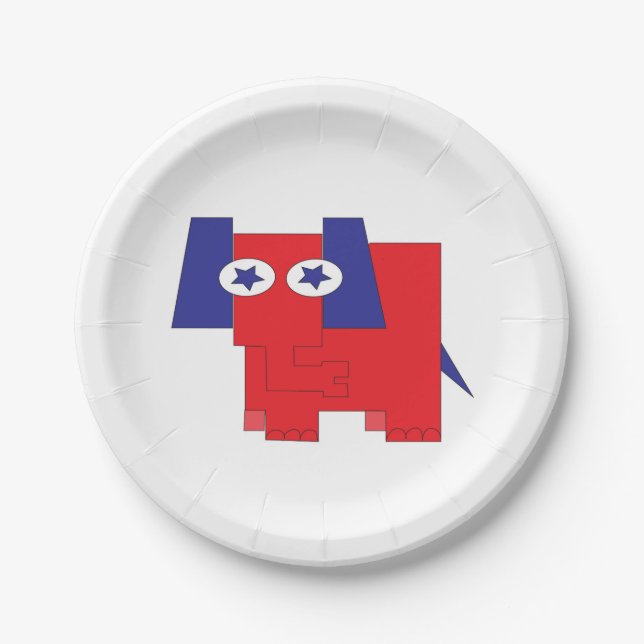 Prato De Papel Elefante Republicano (Frente)