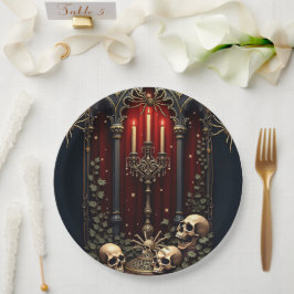 Prato De Papel Elegância Gótica Escura. Arco impressionante