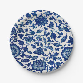 Prato De Papel Elegant Blue French Country Chinoiserie Toile