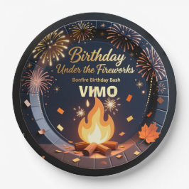 Prato De Papel Elegant Bonfire Night Birthday Party Paper Plates 