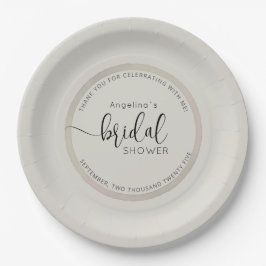 Prato De Papel Elegant Bride Shower Paper Plates