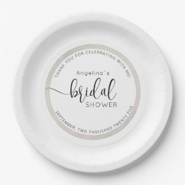 Prato De Papel Elegant Bride Shower Paper Plates