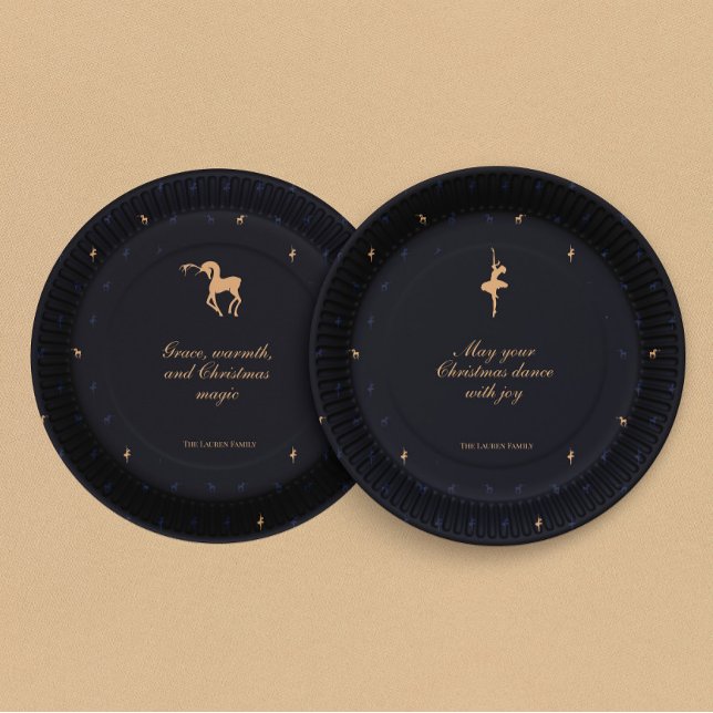 Prato De Papel Elegant classic dark blue paper plate (Criador carregado)