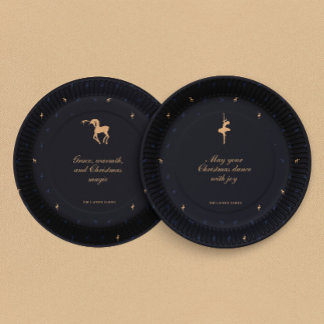 Prato De Papel Elegant classic dark blue paper plate