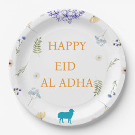 Prato De Papel Elegant Floral Eid al-Adha 