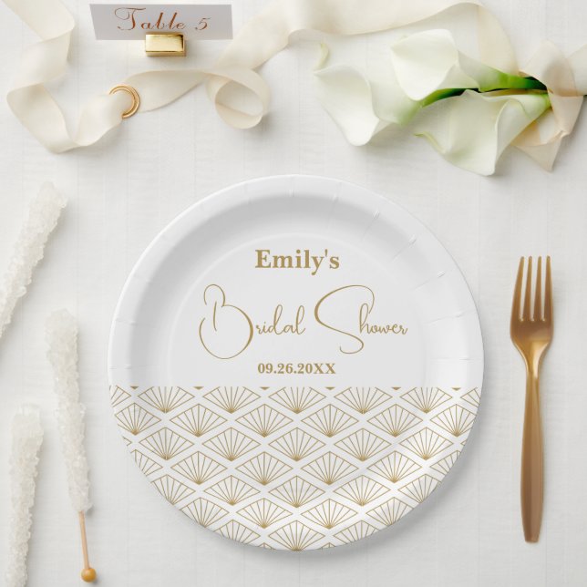 Prato De Papel Elegant Japanese Bridal Shower (Casamento)