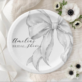 Prato De Papel Elegant, tying the knot bridal showePlato de papel