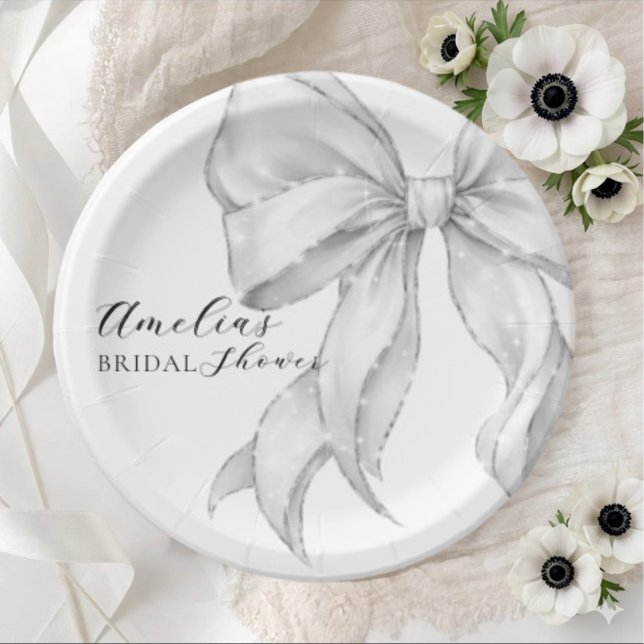 Prato De Papel Elegant, tying the knot bridal showePlato de papel (Criador carregado)