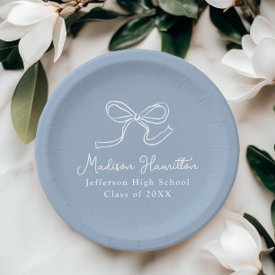 Prato De Papel Elegante Arco Vintage Azul Formatura
