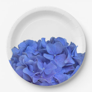 Prato De Papel Elegante Blue periwinkle elegant floral hydrangeas