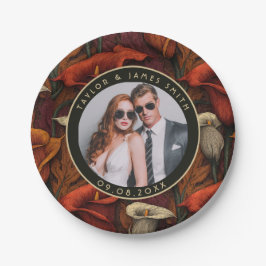 Prato De Papel Elegante Calle Lily Plates Para Partido Bridal