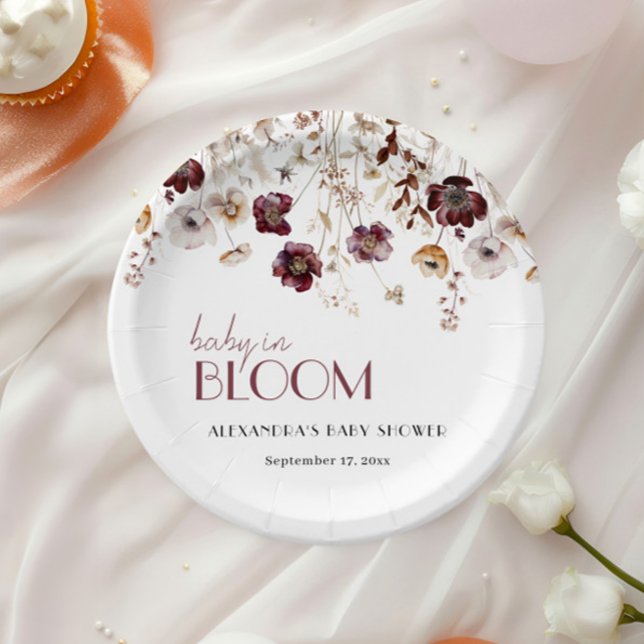 Prato De Papel Elegante Chá de fraldas de flores silvestres da Bu (Criador carregado)