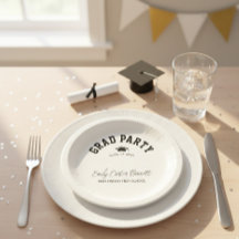 Elegante Chapéu de Graduação Preto e Branco Gradua