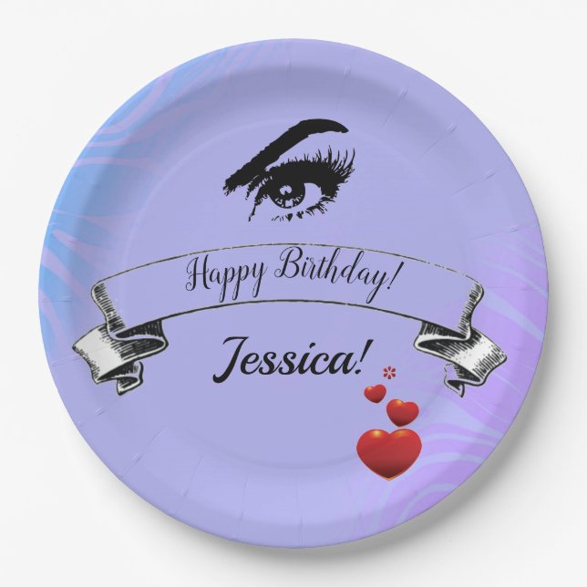 Prato De Papel Elegante Fashionista Urbana Trendy Design (Frente)