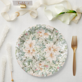 Prato De Papel elegante floral