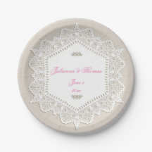 Elegante, Lace Branco, Casamento, Personalizado