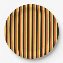 Elegante Listras Preto e Amarelo Moderno Retro