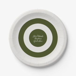 Prato De Papel Elegante minimalista Creme & Verde Salvia