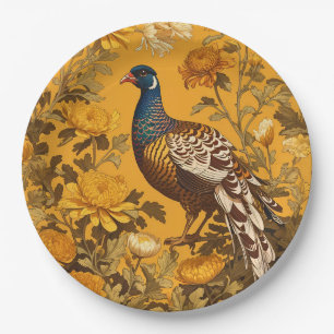 Prato De Papel Elegante Pheasant William Morris Inspirou
