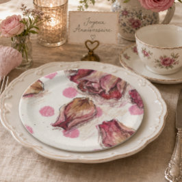 Prato De Papel Elegante Rosa Equestre