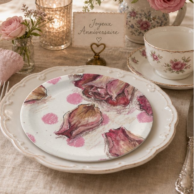 Prato De Papel Elegante Rosa Equestre (Criador carregado)