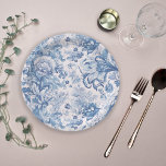 Prato De Papel Elegante Vintage - Padrão Azul-Toile Francês<br><div class="desc">Uma vintage chamada placa de papel em um adorável padrão azul francês, que lembra padrões antigas da porcelana, este versátil design pode ser usado para qualquer tipo de celebração ou reunião para sotaçar sua decoração de eventos. Estas placas de papel estão disponíveis em 2 tamanhos: 9 polegadas de diâmetro (mostradas...</div>