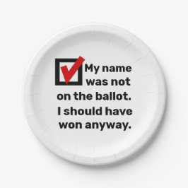 Prato De Papel Eleição Humor 2024