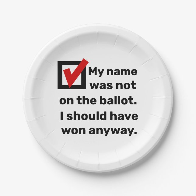 Prato De Papel Eleição Humor 2024 (Frente)