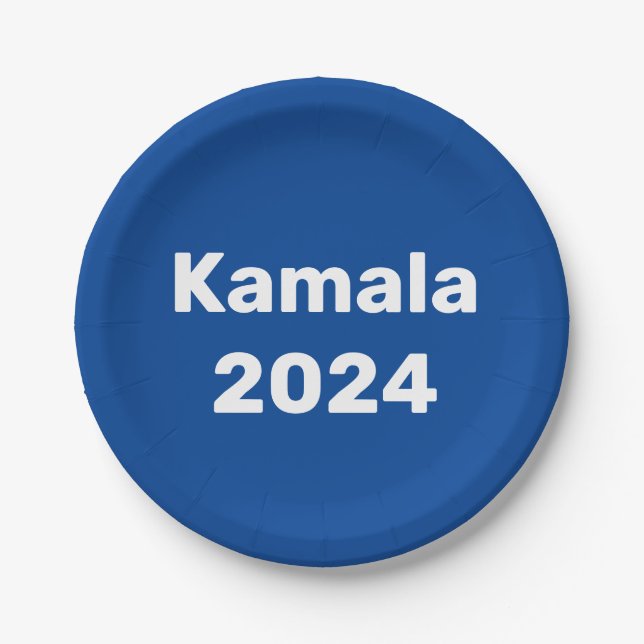 Prato De Papel Eleições Presidenciais De Kamala 2024 (Frente)