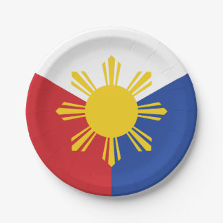Prato De Papel Elementos de bandeira das Filipinas