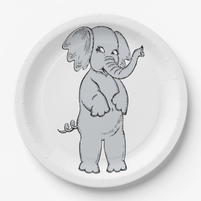 PRATO DE PAPEL ELEPHANT GIRL (Frente)