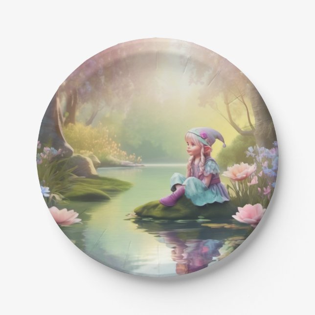 Prato De Papel Elf Girl (Frente)