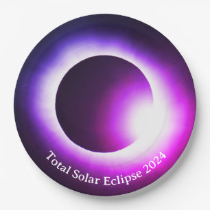 Prato De Papel Elipse solar 2024, 8 de abril