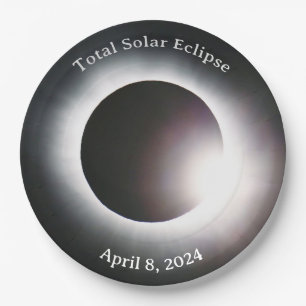 Prato De Papel Elipse solar 2024, 8 de abril
