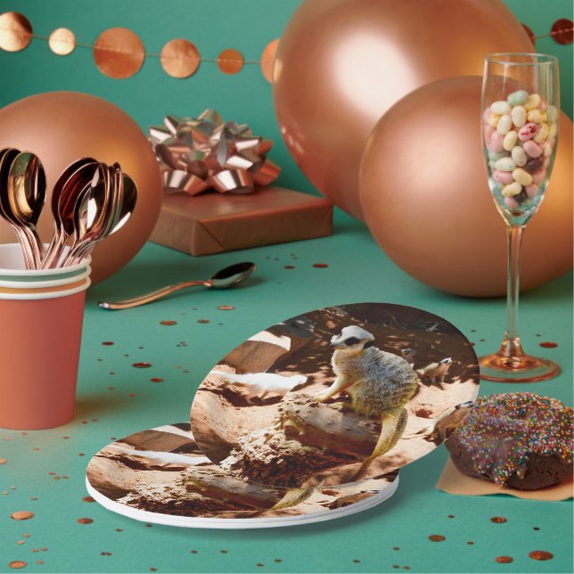 Prato De Papel Eliza Rainha Dos Meerkats, Placas De Papel (Múltiplo)