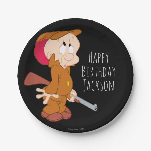 Prato De Papel ELMER FUDD™ | Posologia Assustada (Frente)