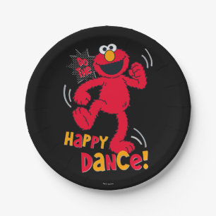 Prato De Papel Elmo Dança feliz