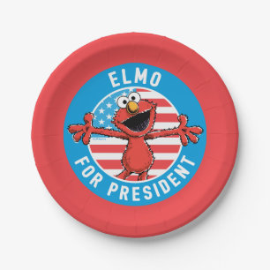 Prato De Papel Elmo para Presidente - Flag