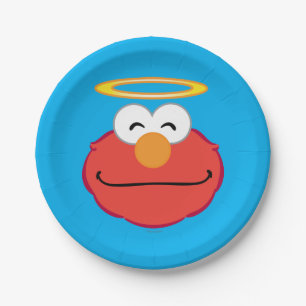 Prato De Papel Elmo Smiling Face com Halo