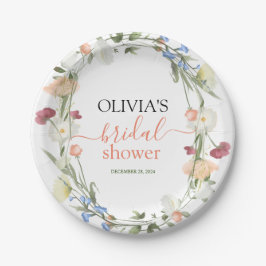 Prato De Papel Em Bloom Wildflower Chá de panela