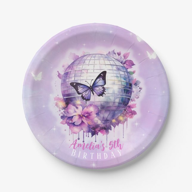 Prato De Papel Em sua prata de papel da Era Aniversário (Frente)