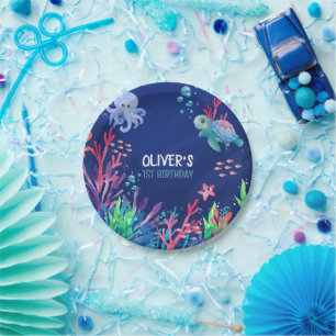 Prato De Papel Embaixo do Oceano Oceânico 1rua