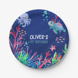 Prato De Papel Embaixo do Oceano Oceânico 1rua