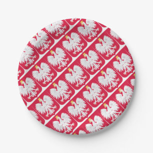 Prato De Papel Emblem polonês - Polônia Shield - Polska Herb Po