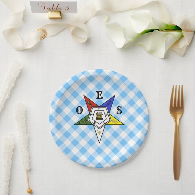 Prato De Papel Emblema da Ordem da Estrela Oriental (Casamento)