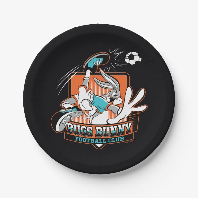 Prato De Papel Emblema do Clube de Futebol do BUGS BUNNY™ (Frente)