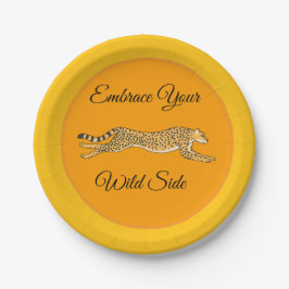 Prato De Papel Embrace Running Cheetah Paper Plates