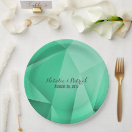 Prato De Papel Emerald Jewel Tones - Placas De Casamento
