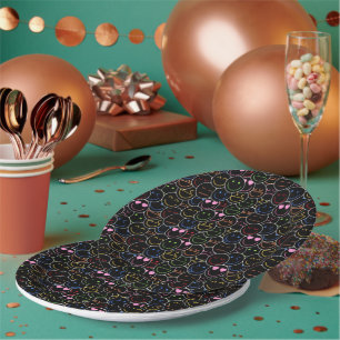 Prato De Papel Emoji Vibes Neon Paper Plates